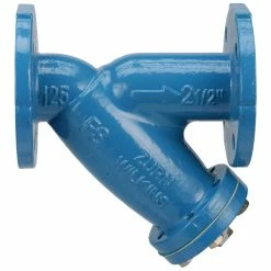 Discount ⌛ Zurn Wilkins Model FSC 2-1/2 x 1-1/4 x 1-1/4 in. 125# Cast Iron Flanged Epoxy 🧥 Coating Wye Strainer 🔔